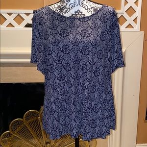 Blue peplum top